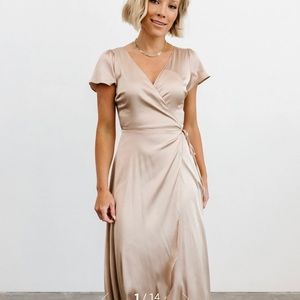 Krystal Satin Wrap Gown